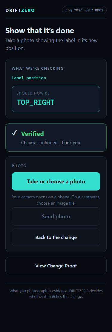 The corrected photo passes